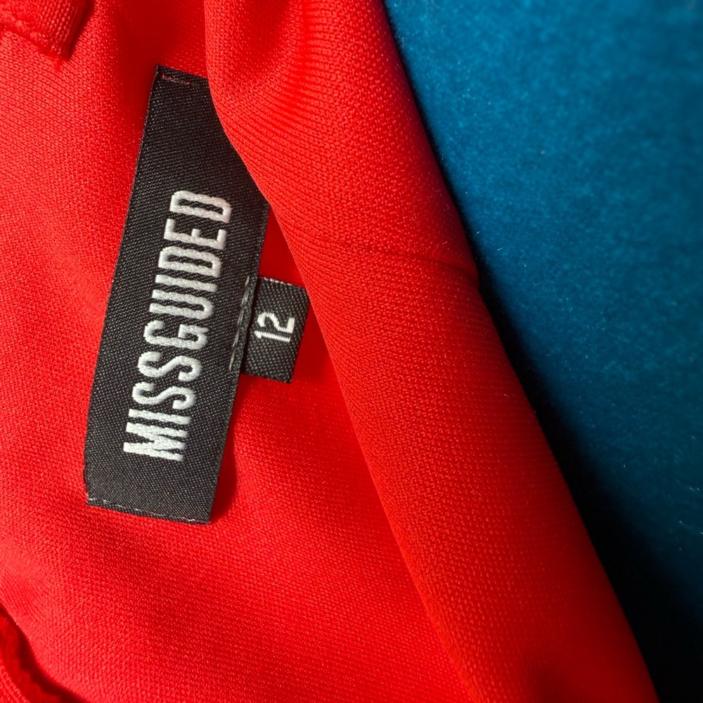 Missguided+ Vibrant Red Strapless Stretch Cut Out Midi Dress - Picture 4 of 4
